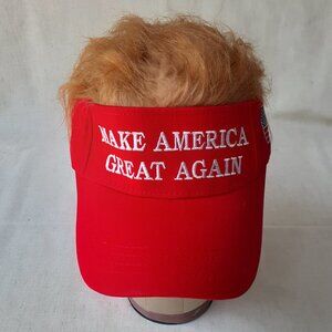 New MAGA - Trump Hair - Red Baseball Cap - Adjustable Fit
